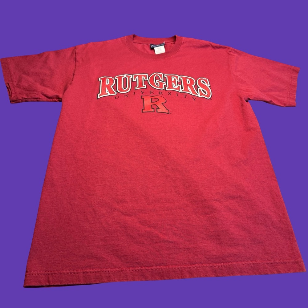 JanSport Rutgers University T Shirt Large Red Scarlet Knights College Cotton